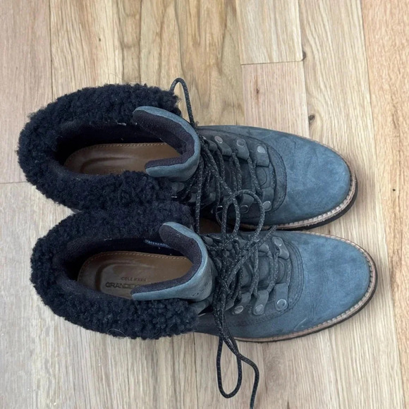 Cole Haan Zero Grand Explorer Black Leather Boots - Picture 2 of 5